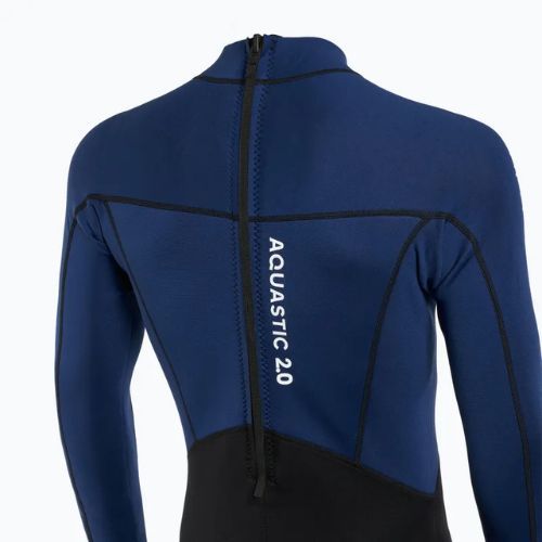 Pánsky plavecký neoprénový oblek AQUASTIC Wavey LG 2 mm black/blue