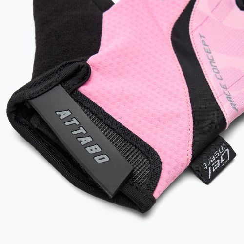 Dámske cyklistické rukavice ATTABO Kinu Pro WMNS shock absorbing system pink/black