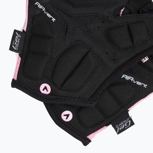Dámske cyklistické rukavice ATTABO Kinu Pro WMNS shock absorbing system pink/black