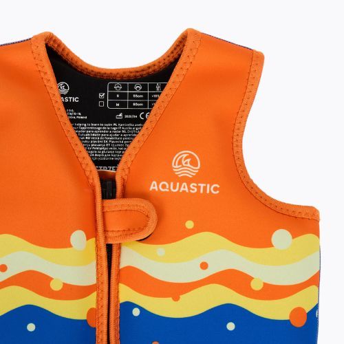 AQUASTIC Junior oranžová/modrá vesta