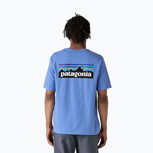 Pánske tričko Patagonia P-6 Logo Responsibili-Tee abundant blue
