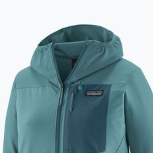 Dámska softshellová bunda Patagonia R1 CrossStrata Hoody wetland blue