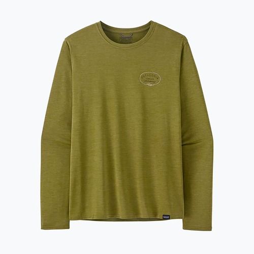 Pánske tričko longsleeve Patagonia Cap Cool Daily Graphic Lands clean climb roots/graze green x-dye