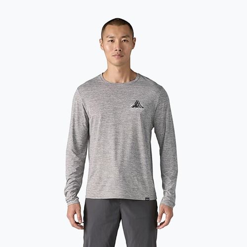 Pánske tričko longsleeve Patagonia Cap Cool Daily Graphic Lands chouinard crest/feather grey