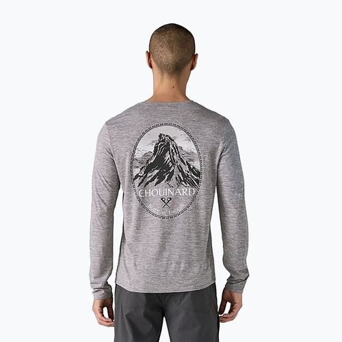 Pánske tričko longsleeve Patagonia Cap Cool Daily Graphic Lands chouinard crest/feather grey