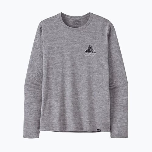 Pánske tričko longsleeve Patagonia Cap Cool Daily Graphic Lands chouinard crest/feather grey