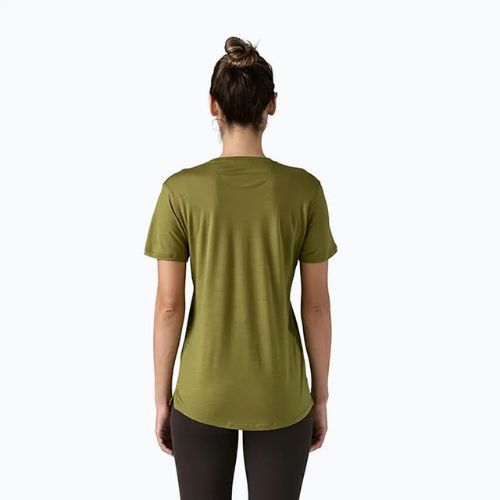 Dámske tričko Patagonia Cap Cool Merino Blend Graphic Shirt fitz roy strata: rinsed green