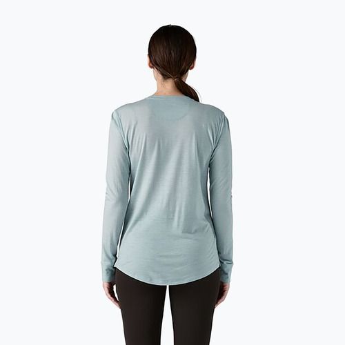 Dámske tričko longsleevePatagonia Cap Cool Merino Blend Graphic strata stripe: thermal blue