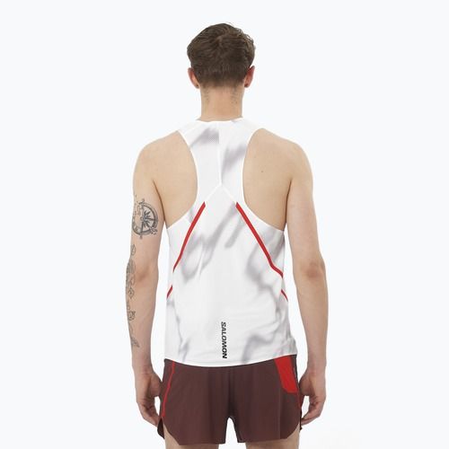 Pánske bežecké tielko Salomon S/Lab Speed Singlet white / andorra