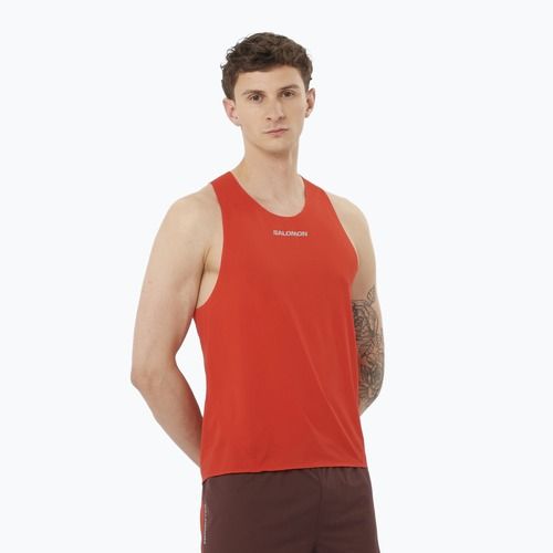Pánske bežecké tielko Salomon S/Lab Speed Singlet flery red