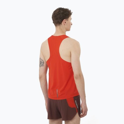 Pánske bežecké tielko Salomon S/Lab Speed Singlet flery red