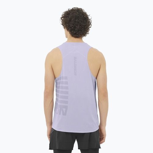 Pánske bežecké tielko Salomon Sense Aero Singlet GFX cosmic sky