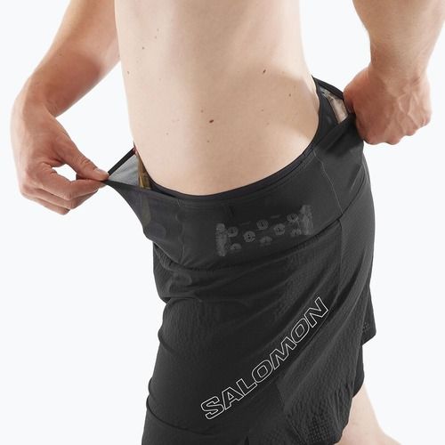 Pánske bežecké šortky Salomon Sense 2IN1 deep black
