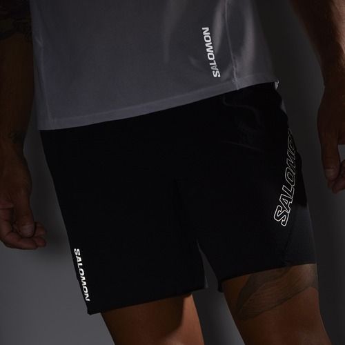 Pánske bežecké šortky Salomon Sense Aero 7'' tmavo čierne