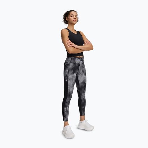 Leggins do biegania damskie Under Armour Launch Printed Ankle black/reflective
