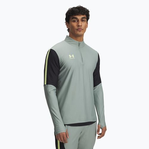 Pánska futbalová mikina Under Armour Challenger Pro 1/4 Zips silica green/black/sonic yellow