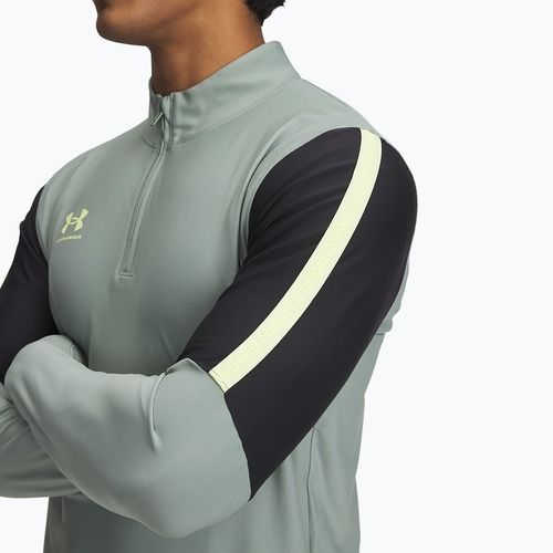 Pánska futbalová mikina Under Armour Challenger Pro 1/4 Zips silica green/black/sonic yellow