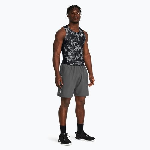 Pánske tréningové šortky Under Armour Woven Wordmark castlerock/white