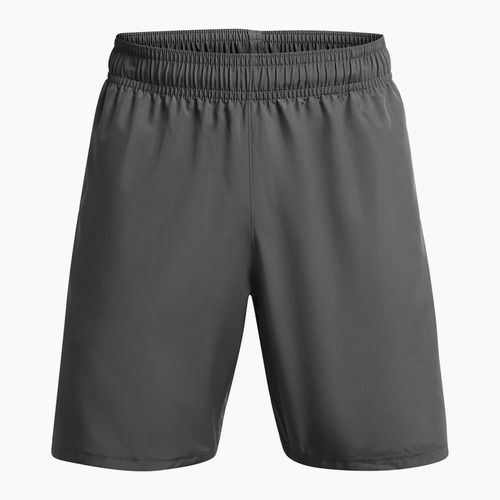 Pánske tréningové šortky Under Armour Woven Wordmark castlerock/white