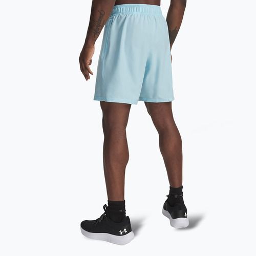 Pánske tréningové šortky Under Armour Woven Wordmark stream/black