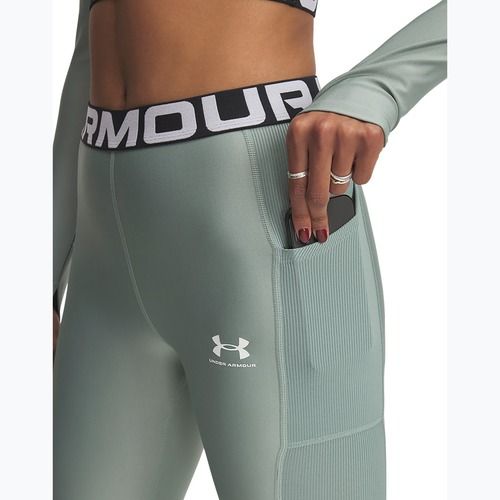 Dámske legíny Under Armour HeatGear Rib silica green/silica green/white
