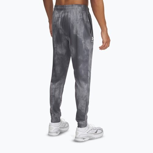 Pánske nohavice Under Armour Rival Terry Jogger s potlačou castlerock/onyx white