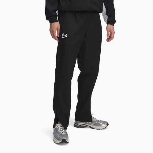 Pánske nohavice Under Armour Rival Woven Windbreaker Pánt black/black/white
