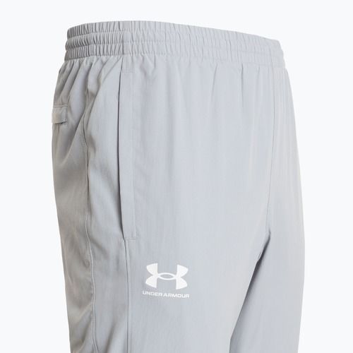 Pánske nohavice Under Armour Rival Woven Windbreaker Pánt mod gray/mod gray/white