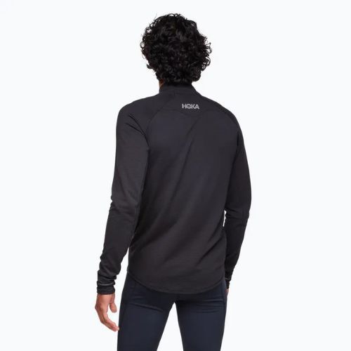 Pánske bežecké tričko Longsleeve HOKA BaseZip LS black