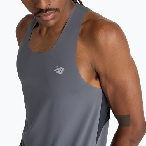 Pánske bežecké tielko New Balance Race Day Tank graphite