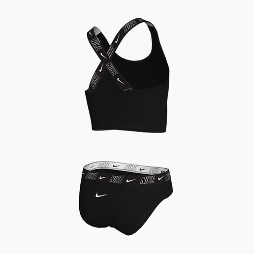 Detské dvojdielne plavky Nike Logo Tape Crossback Midkini black