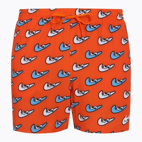 Pánske plavecké šortky Nike Multi Print 5" Volley orange blaze