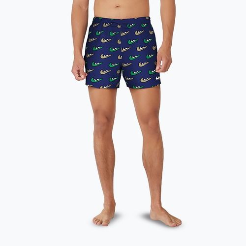 Pánske plavecké šortky Nike Multi Print 5" Volley midnight navy