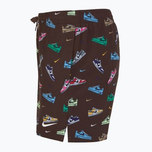 Pánske plavecké šortky Nike Multi Print 5" Volley baroque brown