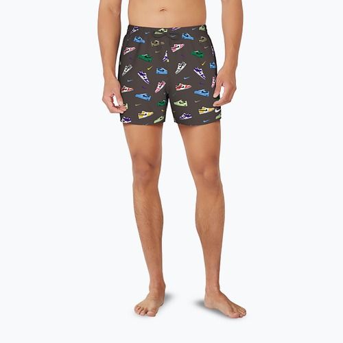 Pánske plavecké šortky Nike Multi Print 5" Volley baroque brown