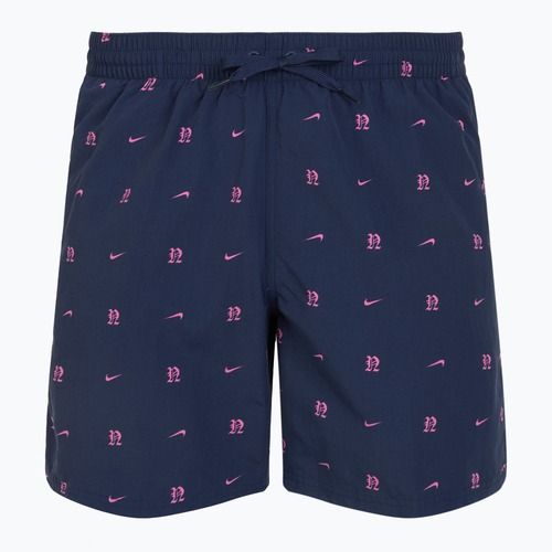 Pánske plavecké šortky Nike Luxe Letter 7" Volley midnight navy