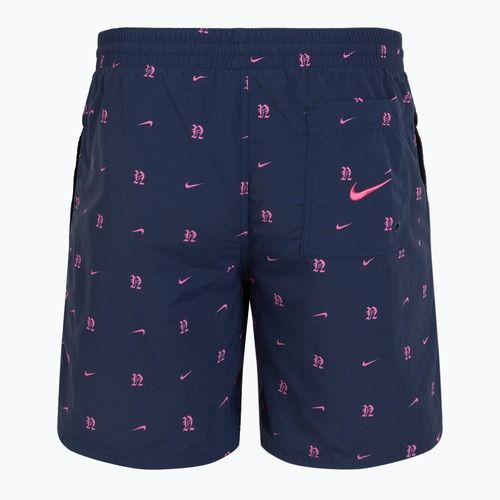 Pánske plavecké šortky Nike Luxe Letter 7" Volley midnight navy