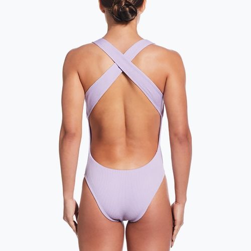Dámske jednodielne plavky Nike Elevated Essential Crossback hydrangeas