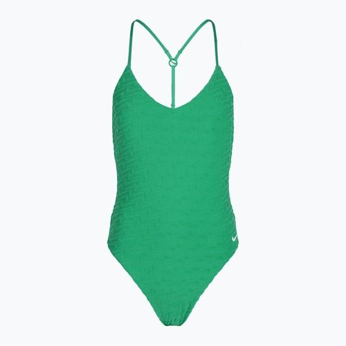 Dámske jednodielne plavky Nike Swoosh Link Y-Back stadium green