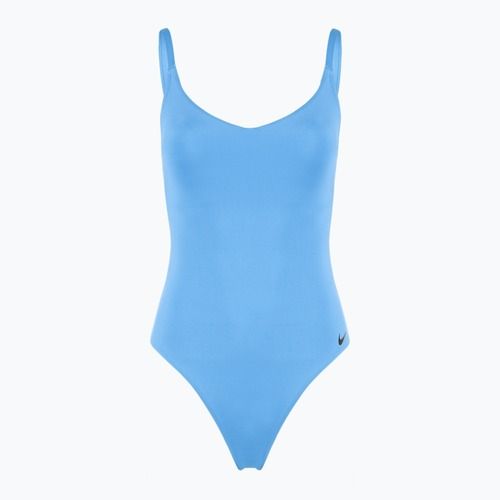Dámske jednodielne plavky Nike Essential V-Neck university blue