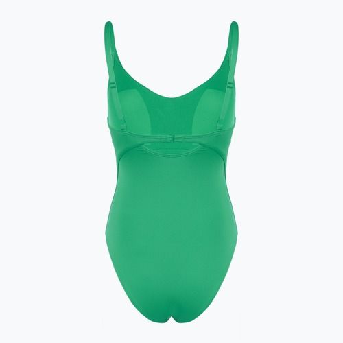 Dámske jednodielne plavky Nike Essential V-Neck stadium green