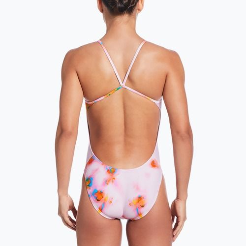 Dámske jednodielne plavky Nike Hydrastrong Cutout pink foam