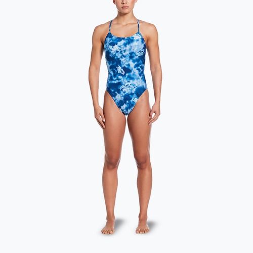 Dámske jednodielne plavky Nike Hydrastrong Cutout blue