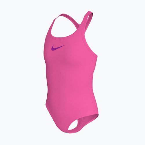 Detské jednodielne plavky Nike Essential Racerback hyber pink