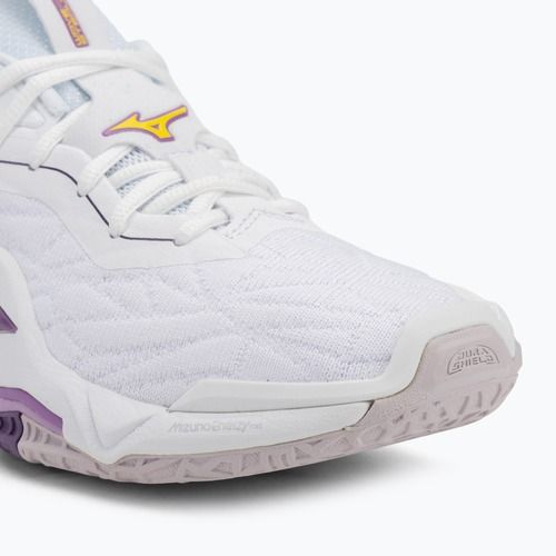 Topánky na hádzanú Mizuno Wav Stealth Neo 2 white/navy peóny/peach parfait