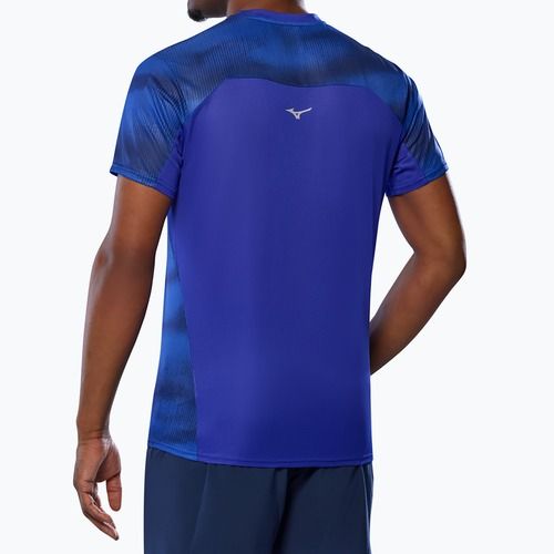 Pánske bežecké tričko Mizuno DryAeroFlow Graphic Tee reflex blue