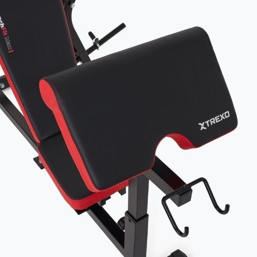 Posilňovacia lavica XTREXO BenchFit Max so stojanom a bicepsovým pultom black