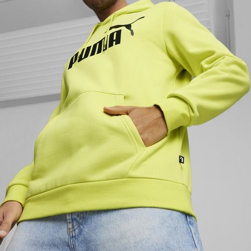 Pánska mikina PUMA Essentials Big Logo Hoodie FL lime sheen