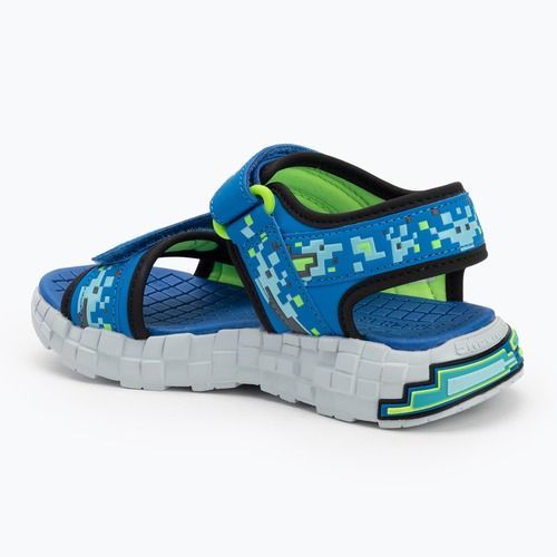 Detské sandále SKECHERS Mega Splash black/blue/lime