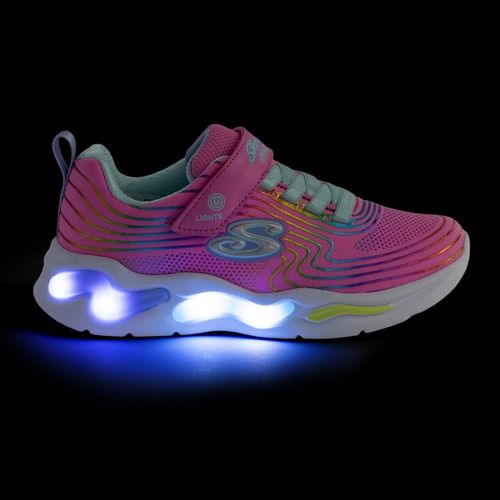 Detská obuv SKECHERS S-Lights Wavy Beams pink/multi